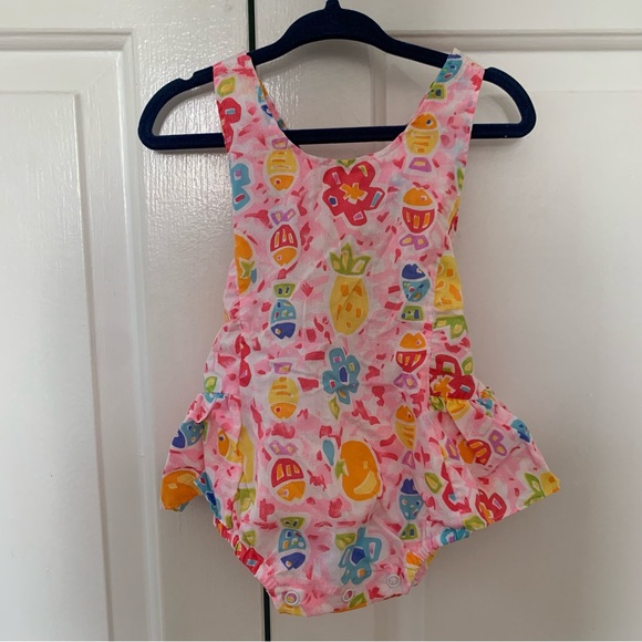 okie dokie One Pieces Vtg 9s Baby Girl Bubble Onesie Romper 69